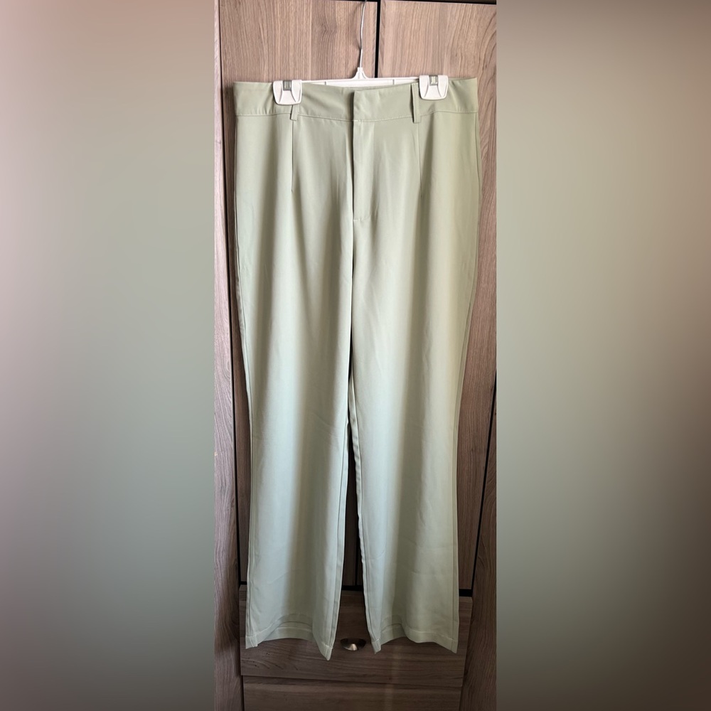 Women’s Light Sage Dress Pants - Classic Straight Fit